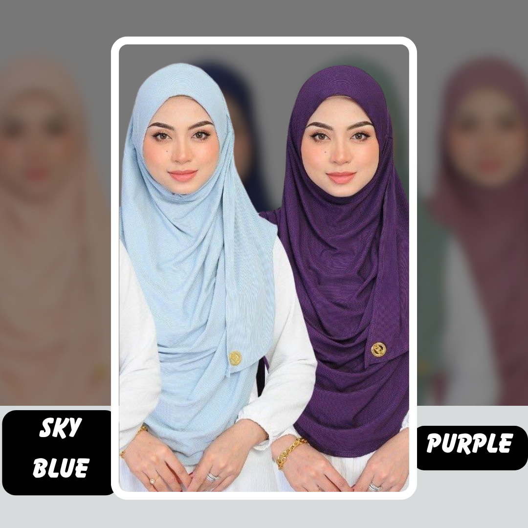 Dayang Ribbed Full Instant Shawl
