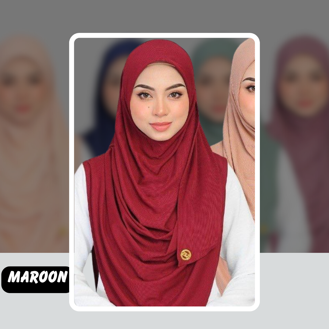 Dayang Ribbed Full Instant Shawl