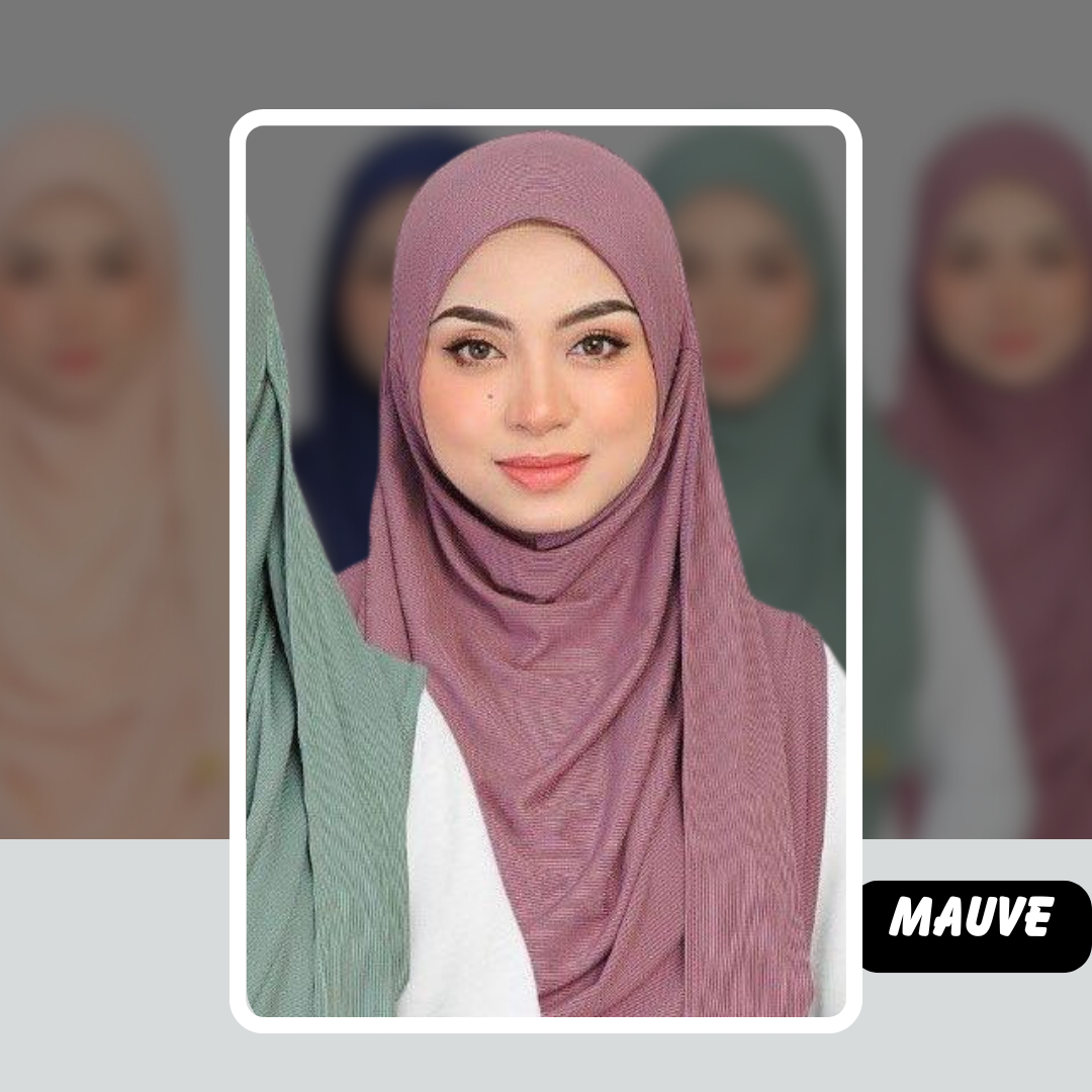 Dayang Ribbed Full Instant Shawl