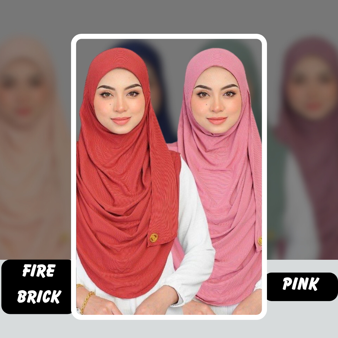 Dayang Ribbed Full Instant Shawl
