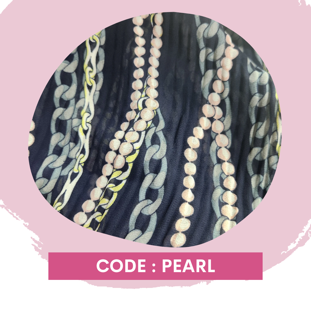 Pleated Chiffon Long Shawl