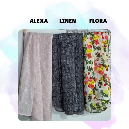 Printed Chiffon Semi Instant Shawl