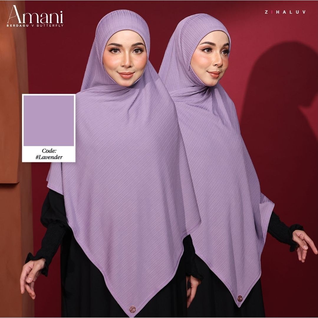 Tudung Sarung Twist Amani Berdagu V Butterfly by Zihaluv