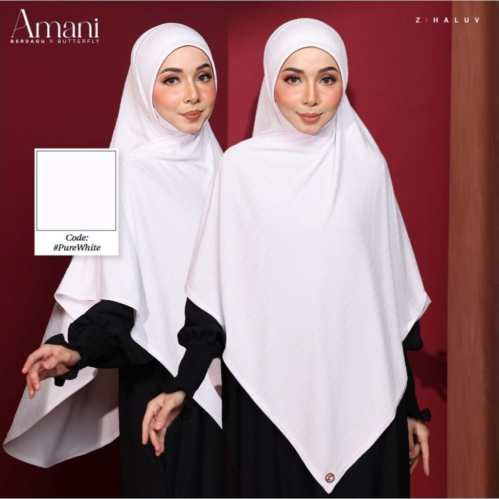 Tudung Sarung Twist Amani Berdagu V Butterfly by Zihaluv