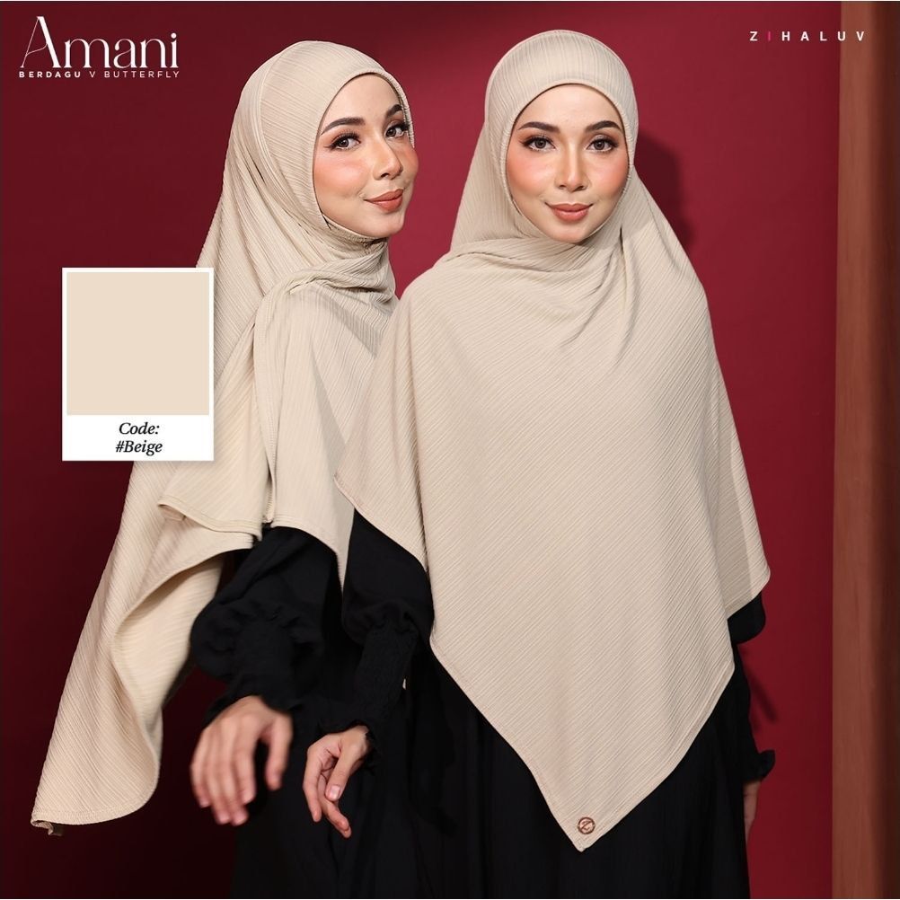 Tudung Sarung Twist Amani Berdagu V Butterfly by Zihaluv