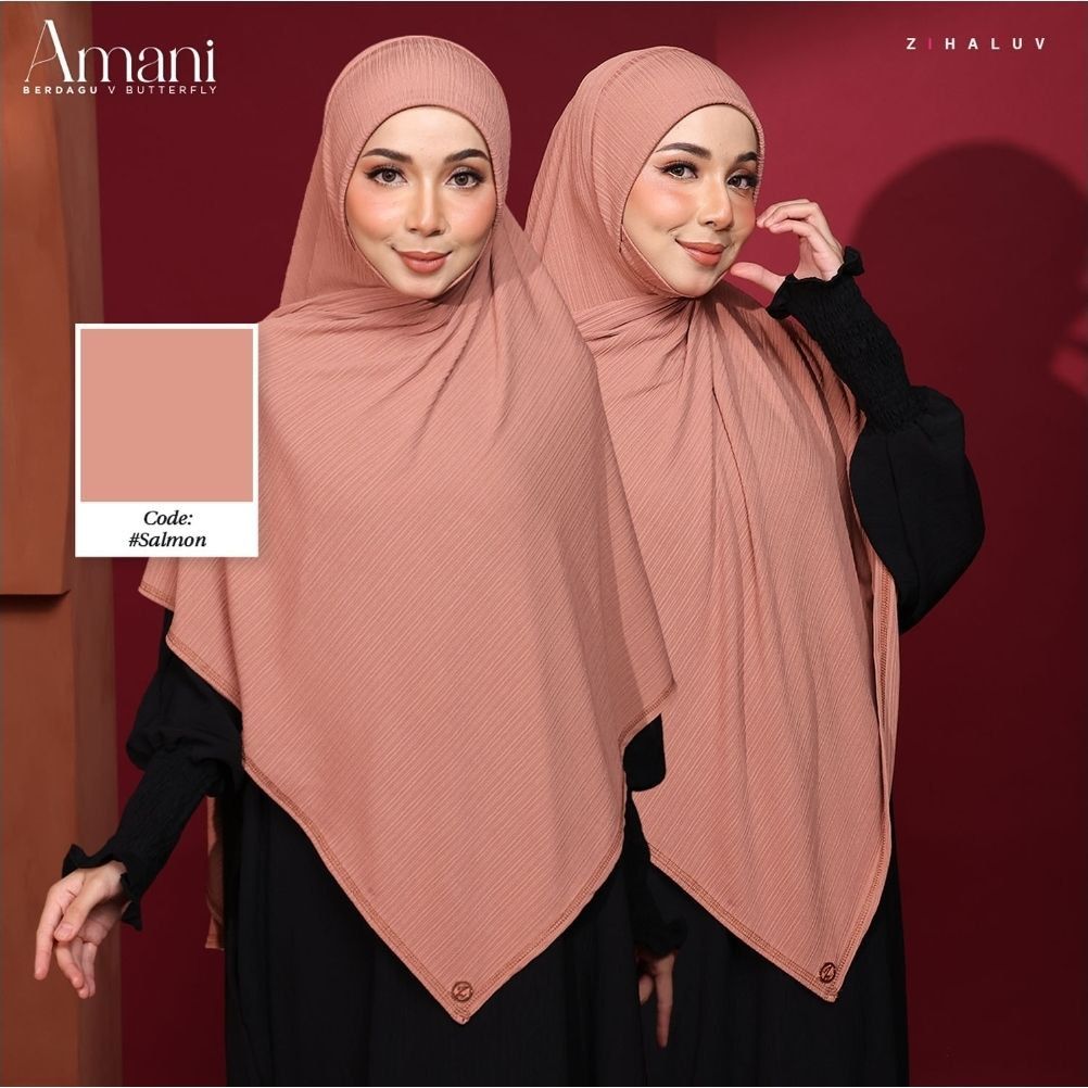 Tudung Sarung Twist Amani Berdagu V Butterfly by Zihaluv