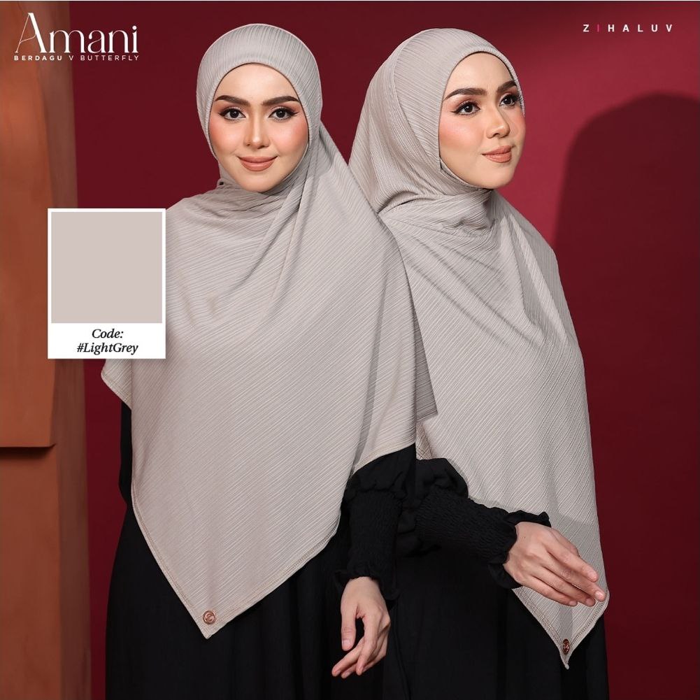 Tudung Sarung Twist Amani Berdagu V Butterfly by Zihaluv
