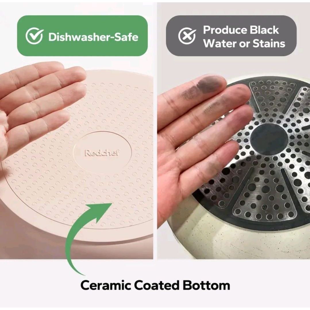 RedChef 16Pcs Nonstick Ceramic Cookware Set with Removable Handle