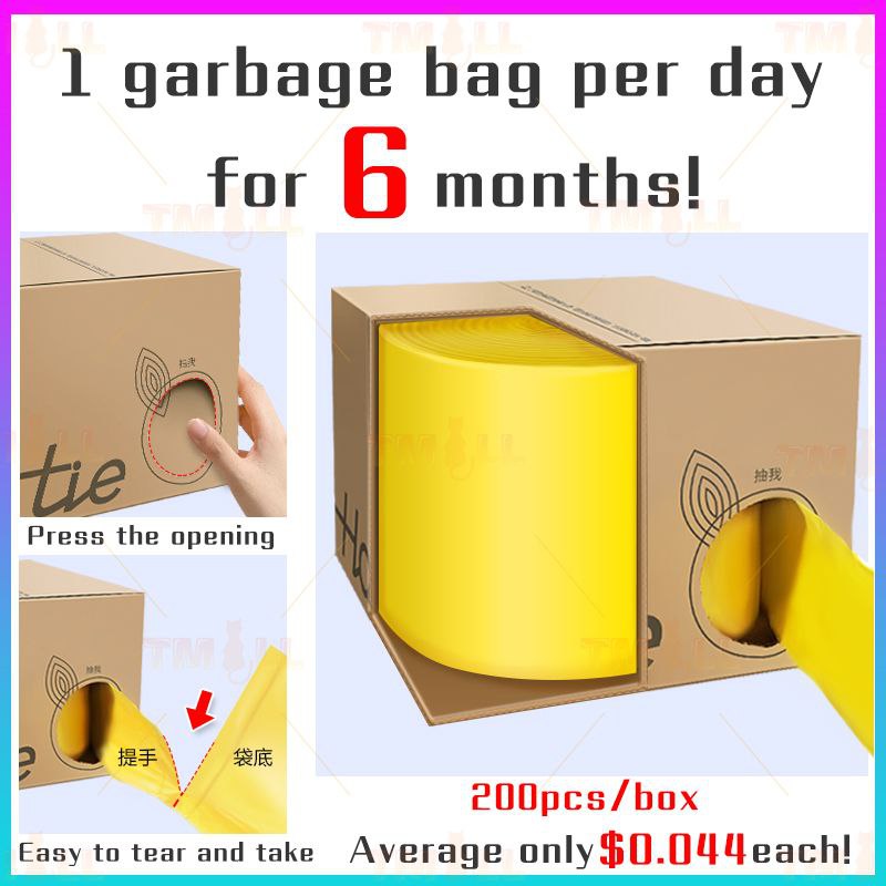 Disposable Garbage Bag with Handle Design