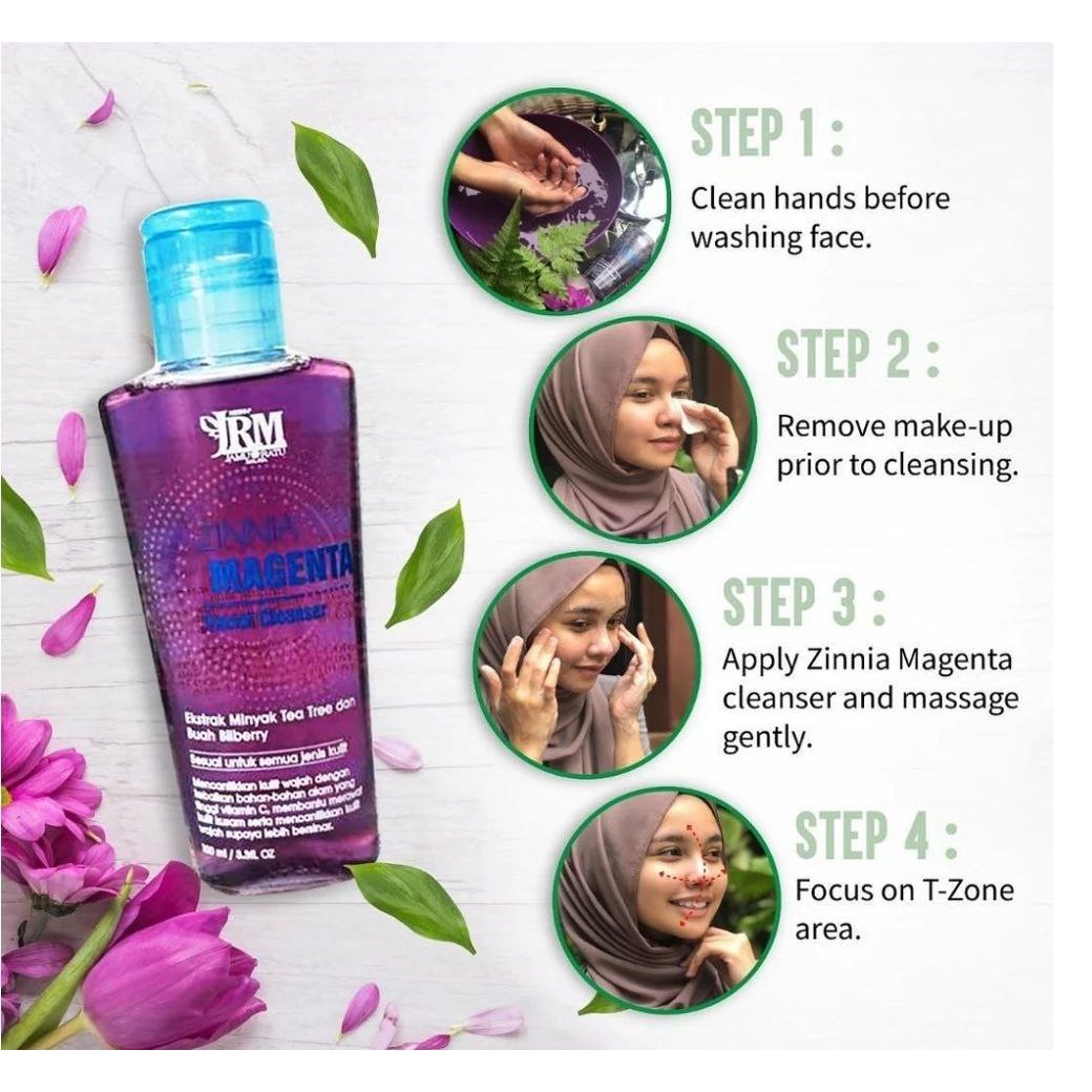 JRM Zinnia Magenta Facial Cleanser (180ml)
