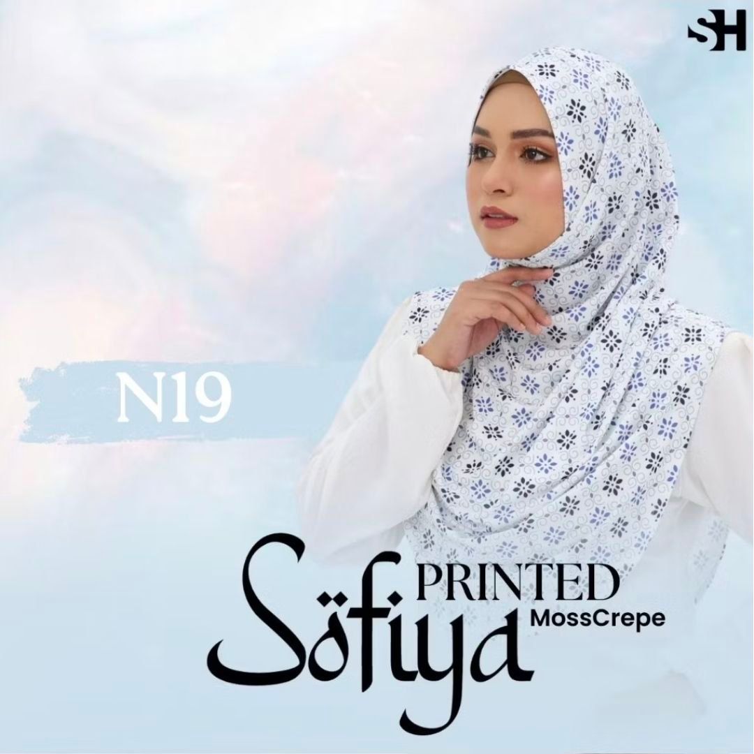Sofiya Printed Mosscrepe Instant Sarung
