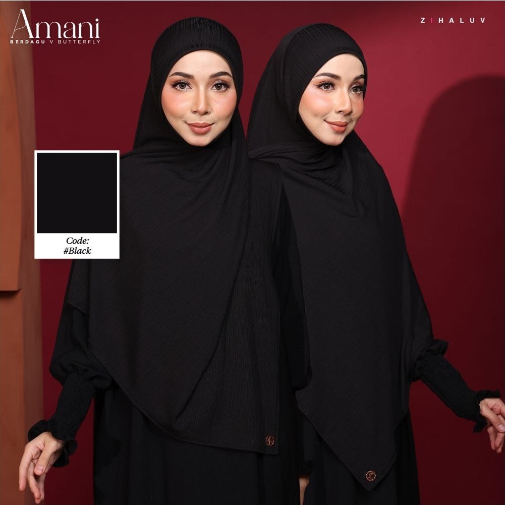 Tudung Sarung Twist Amani Berdagu V Butterfly by Zihaluv