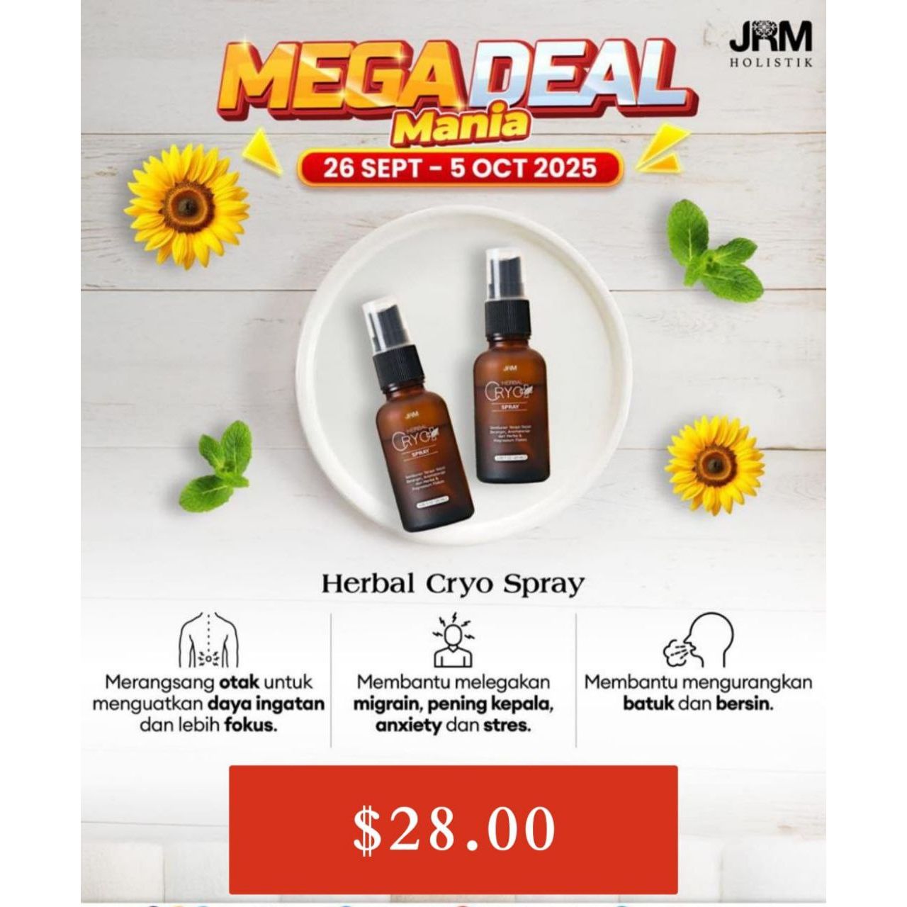 JRM Herbal Cryo Spray Promo