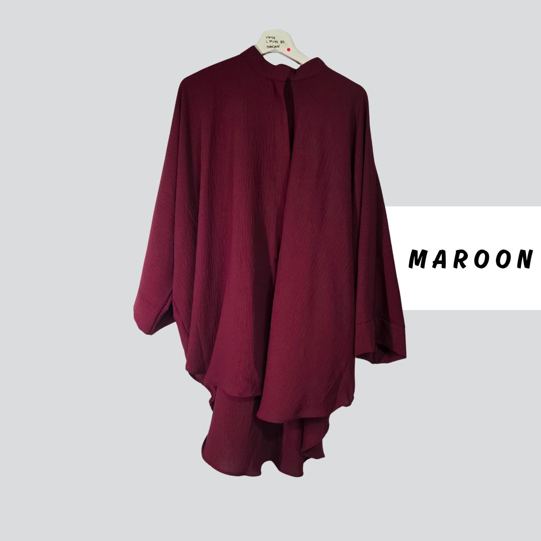 Oversized Batwing Hi Lo Top