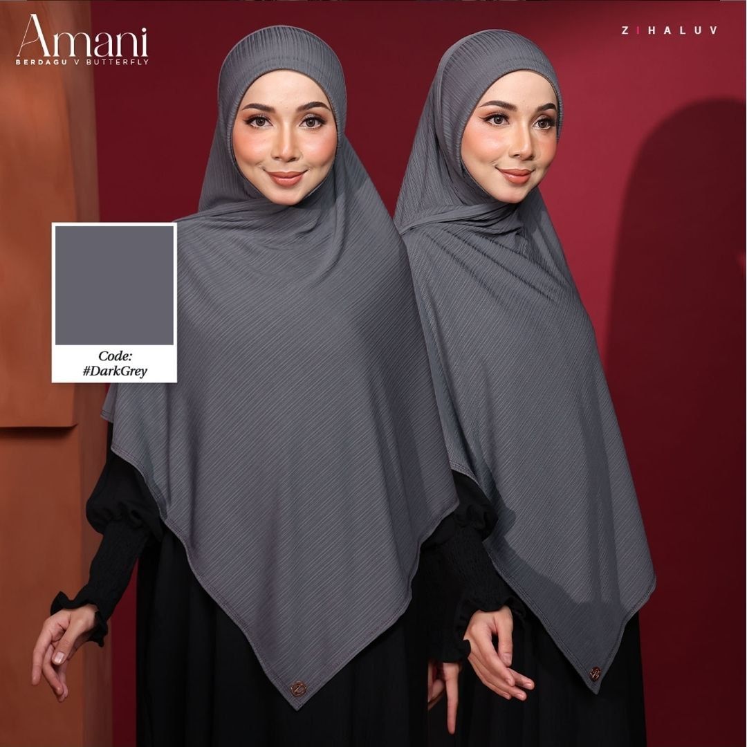 Tudung Sarung Twist Amani Berdagu V Butterfly by Zihaluv