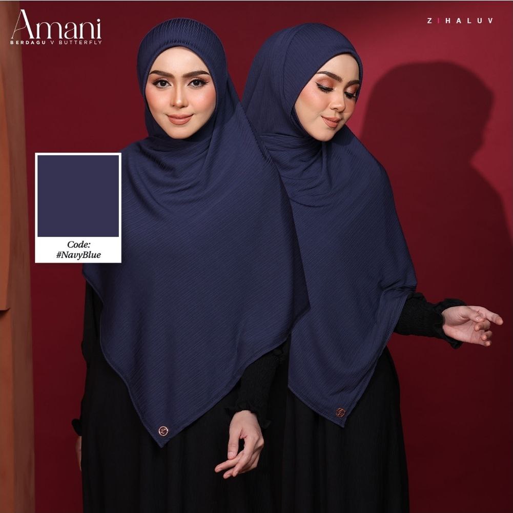 Tudung Sarung Twist Amani Berdagu V Butterfly by Zihaluv