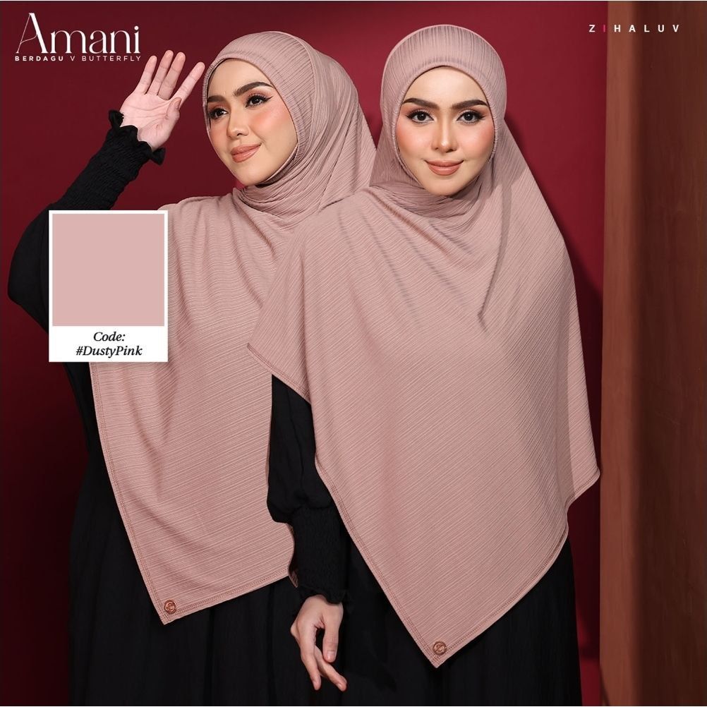 Tudung Sarung Twist Amani Berdagu V Butterfly by Zihaluv
