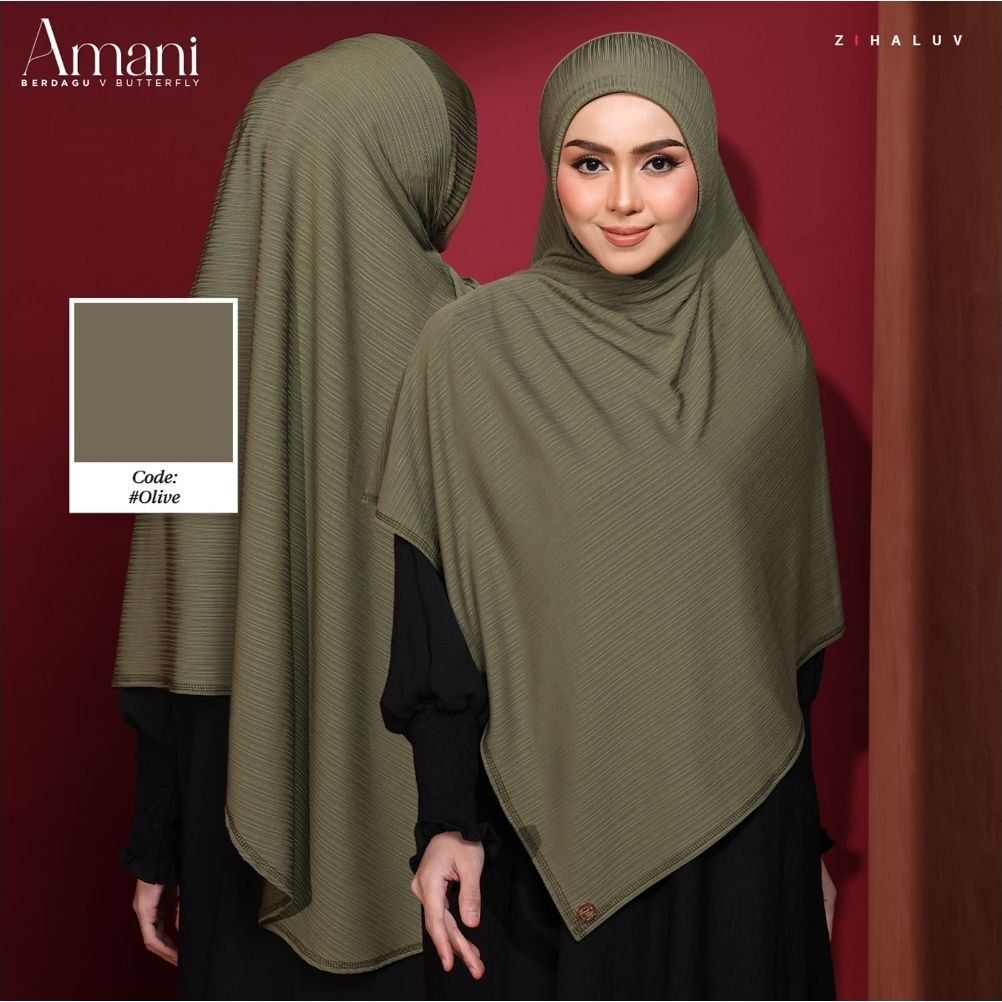 Tudung Sarung Twist Amani Berdagu V Butterfly by Zihaluv