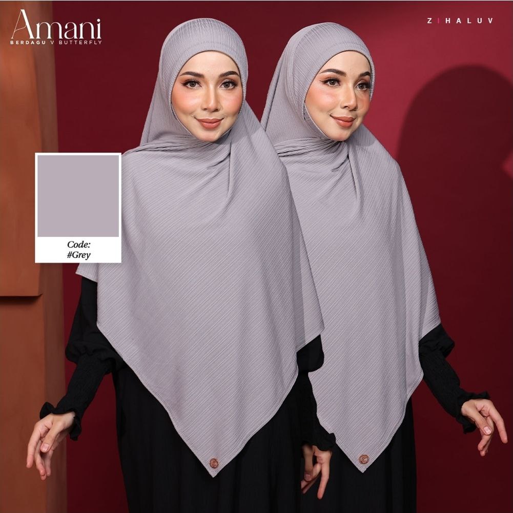 Tudung Sarung Twist Amani Berdagu V Butterfly by Zihaluv