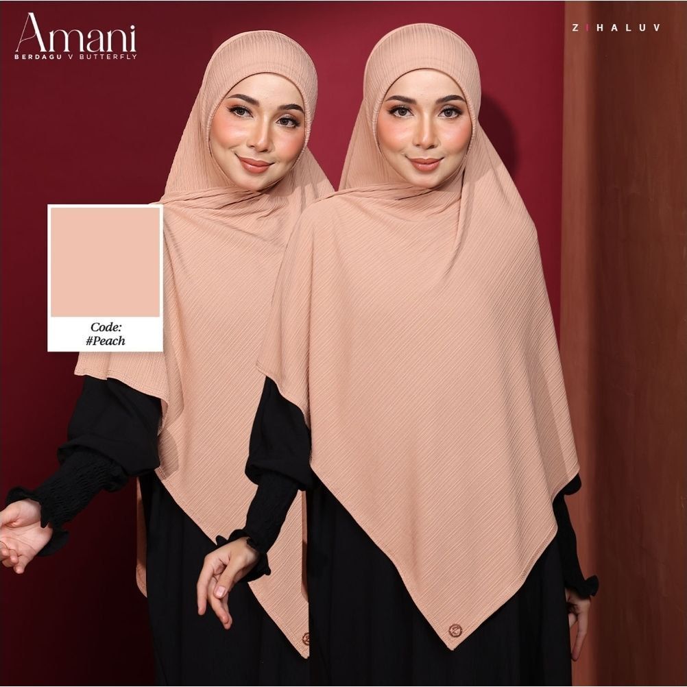 Tudung Sarung Twist Amani Berdagu V Butterfly by Zihaluv