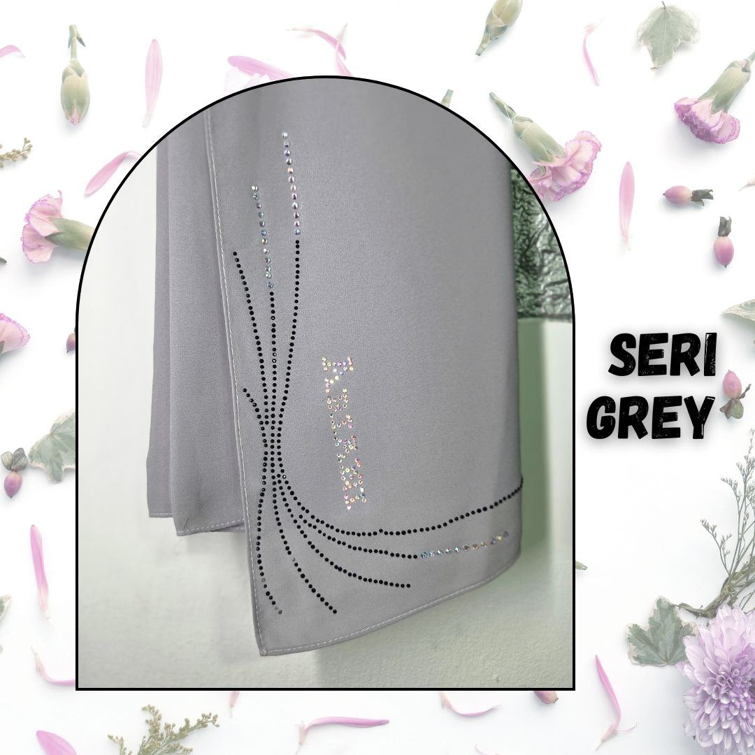 Ariani Plain Semi Instant Shawl - Seri Diamond