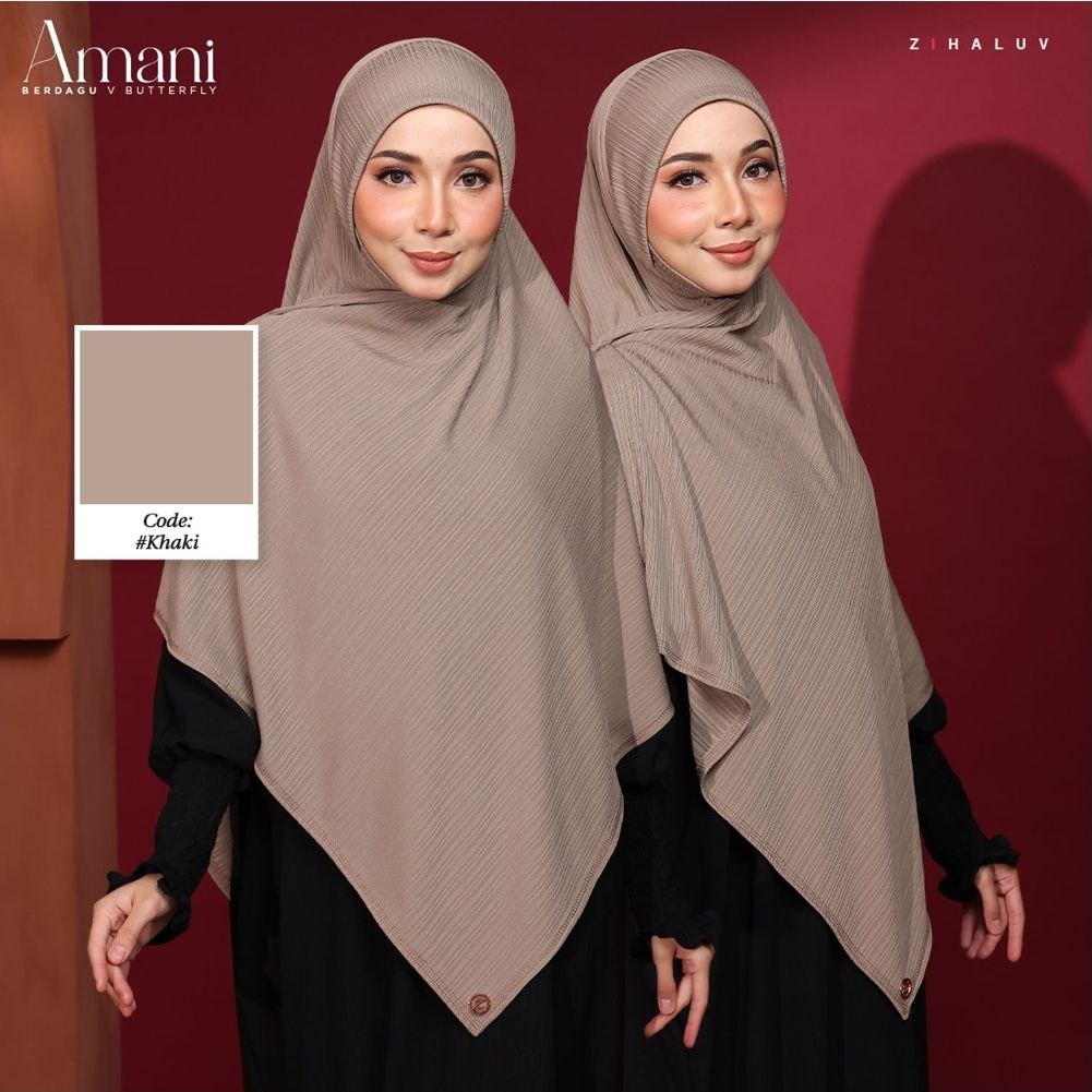 Tudung Sarung Twist Amani Berdagu V Butterfly by Zihaluv