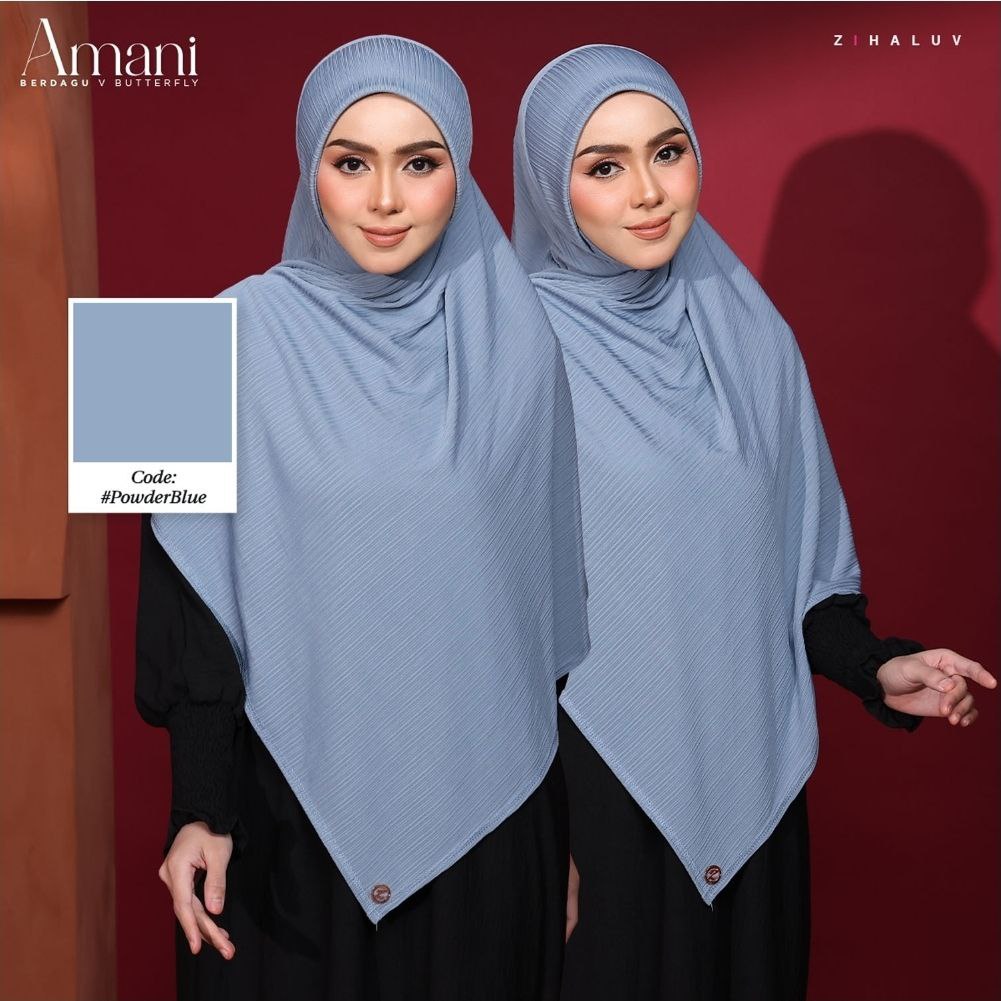 Tudung Sarung Twist Amani Berdagu V Butterfly by Zihaluv