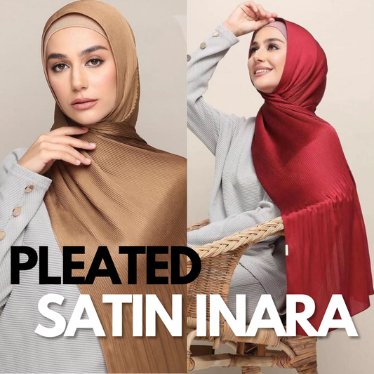 *NEW LAUNCH* Pleated Satin Inara Semi Instant Shawl