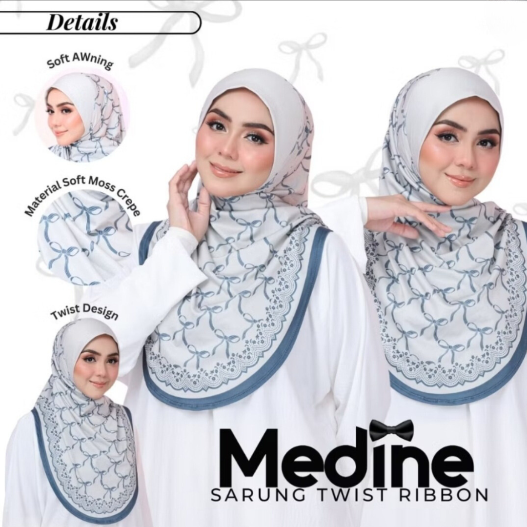 [PO] Medine Twist Ribbon Instant Sarung