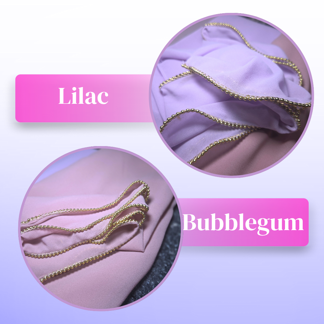 Waterfall Gold Beadings Semi Instant Shawl