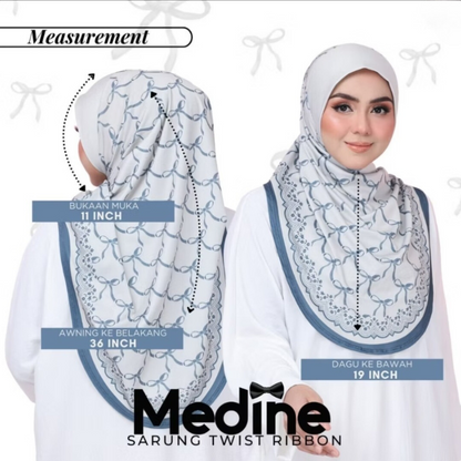 [PO] Medine Twist Ribbon Instant Sarung