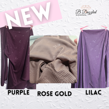 *NEW LAUNCH* Emboss Ribbed Tie Back Khimar