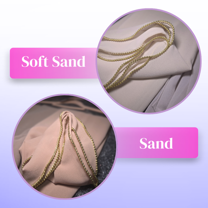 Waterfall Gold Beadings Semi Instant Shawl