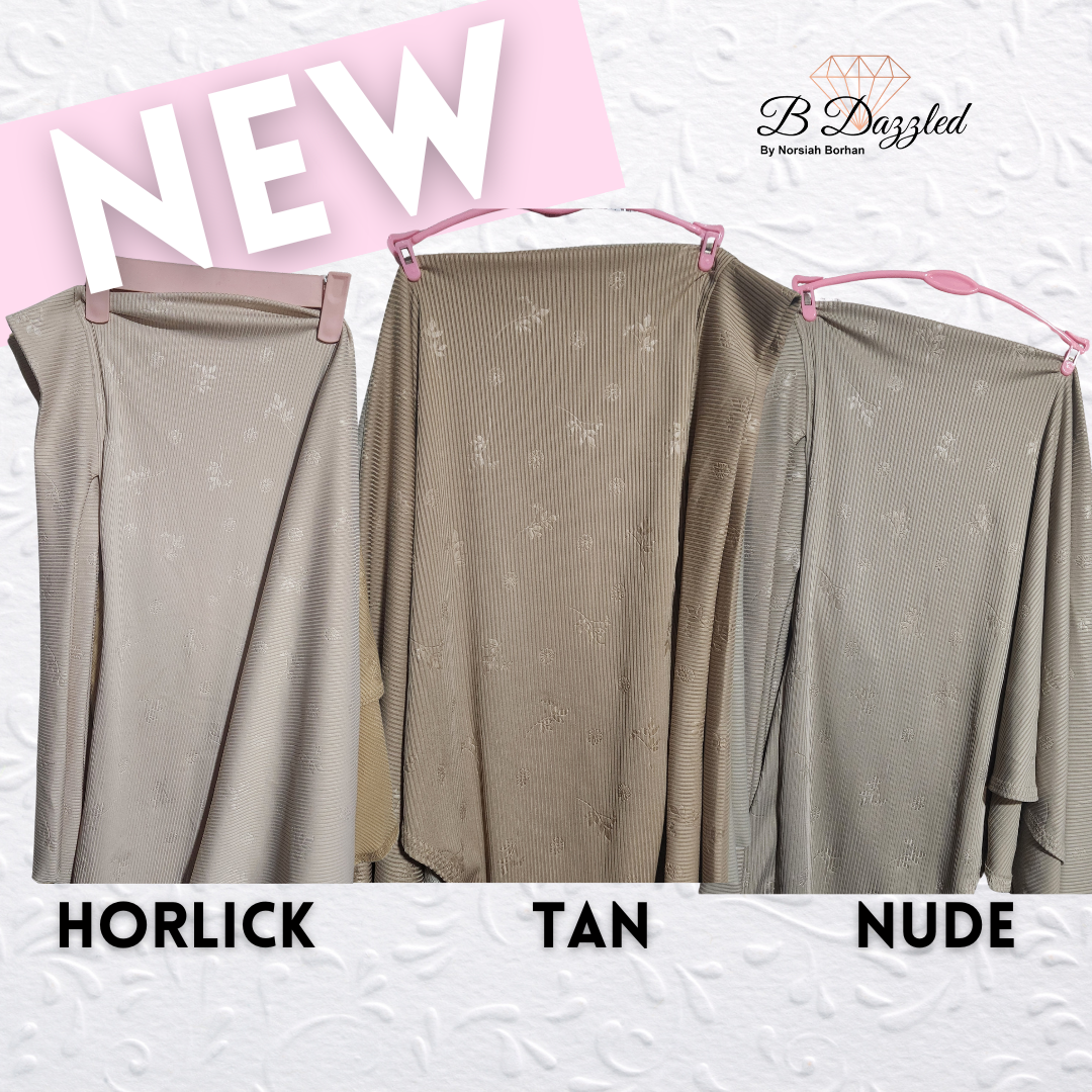 *NEW LAUNCH* Emboss Ribbed Tie Back Khimar