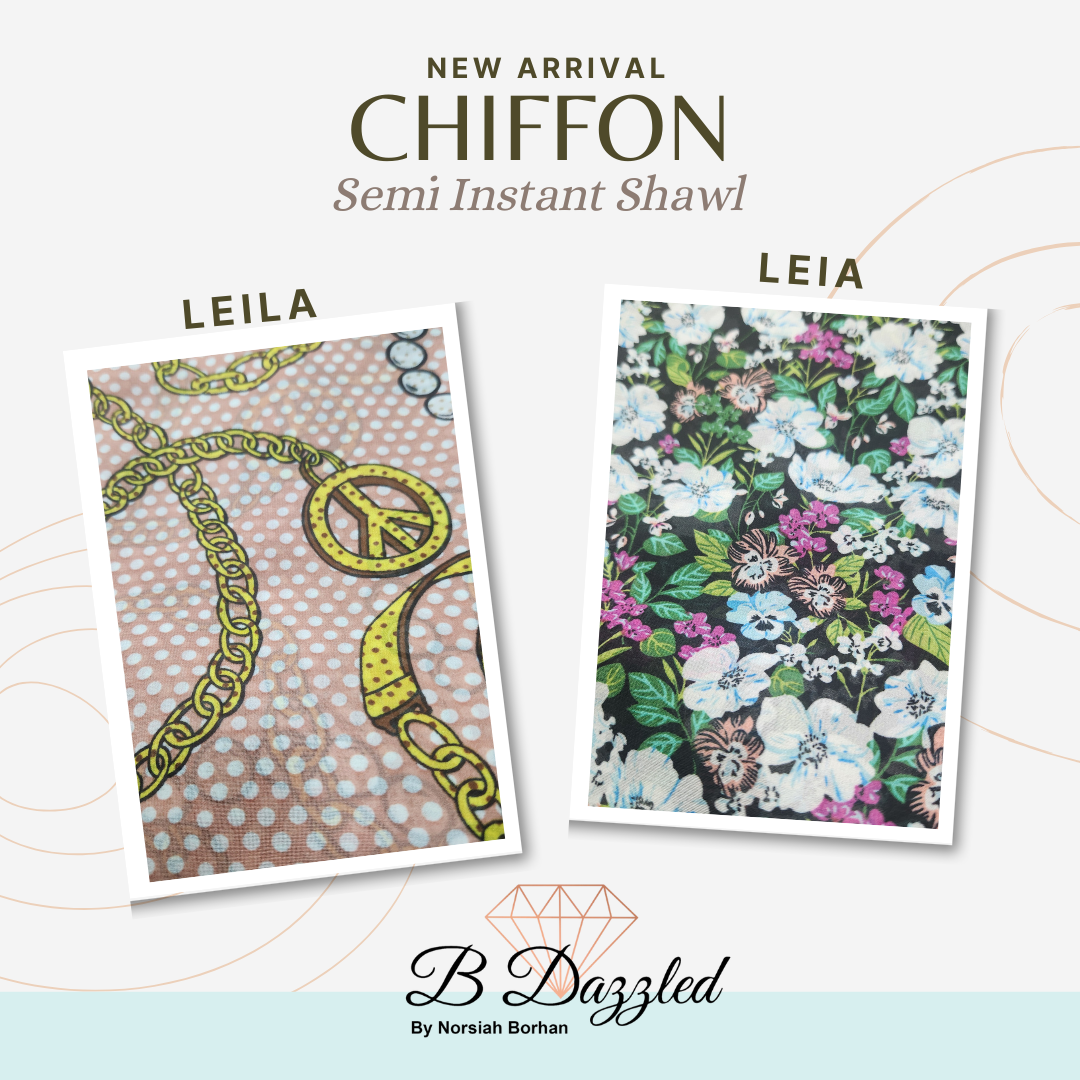 Printed Chiffon Semi Instant Shawl