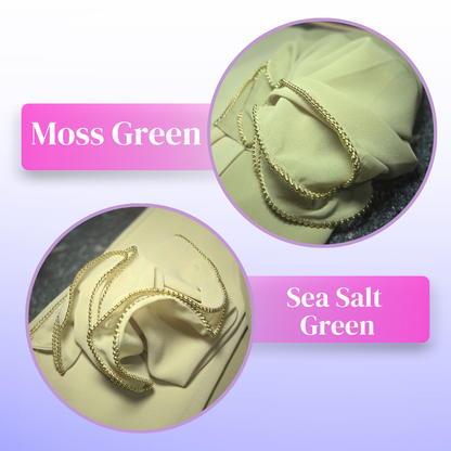 Waterfall Gold Beadings Semi Instant Shawl