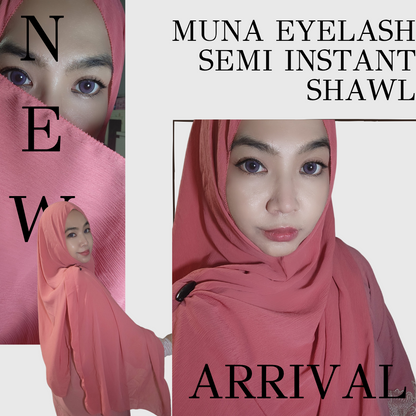 Muna Eyelash Semi Instant Shawl