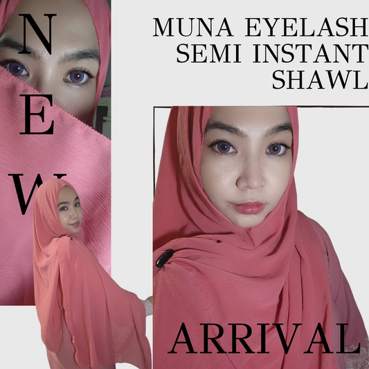 Muna Eyelash Semi Instant Shawl