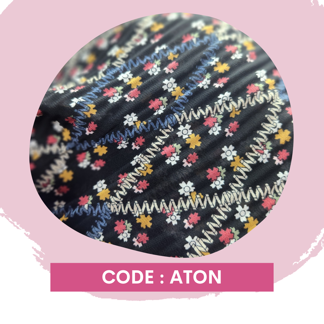 Pleated Chiffon Long Shawl
