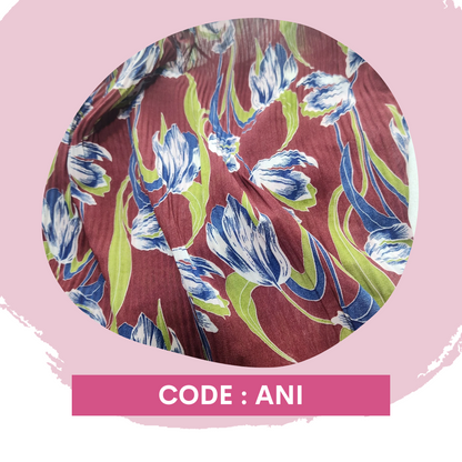 Pleated Chiffon Long Shawl