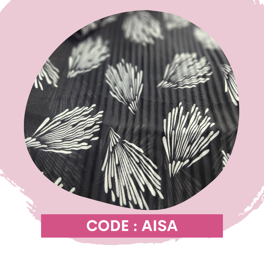 Pleated Chiffon Long Shawl