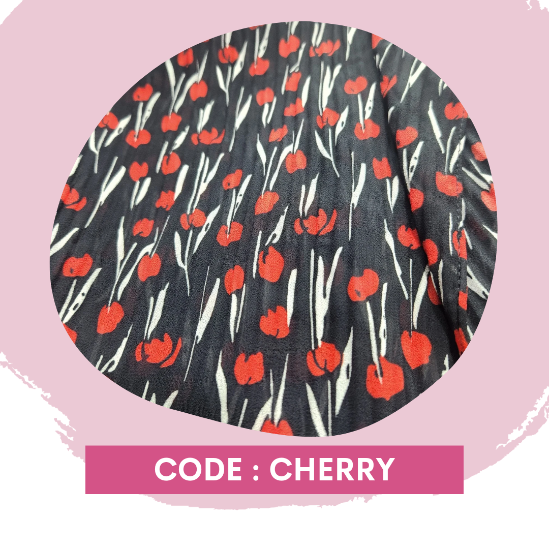 Pleated Chiffon Long Shawl