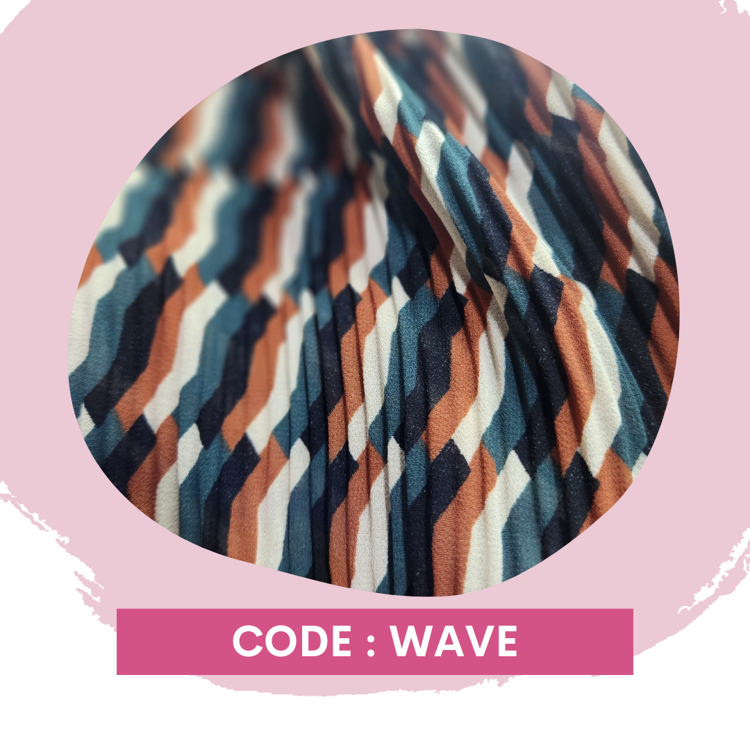 Pleated Chiffon Long Shawl