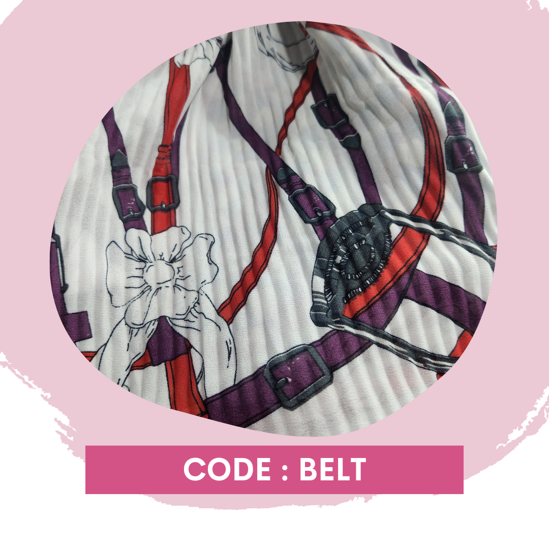 Pleated Chiffon Long Shawl