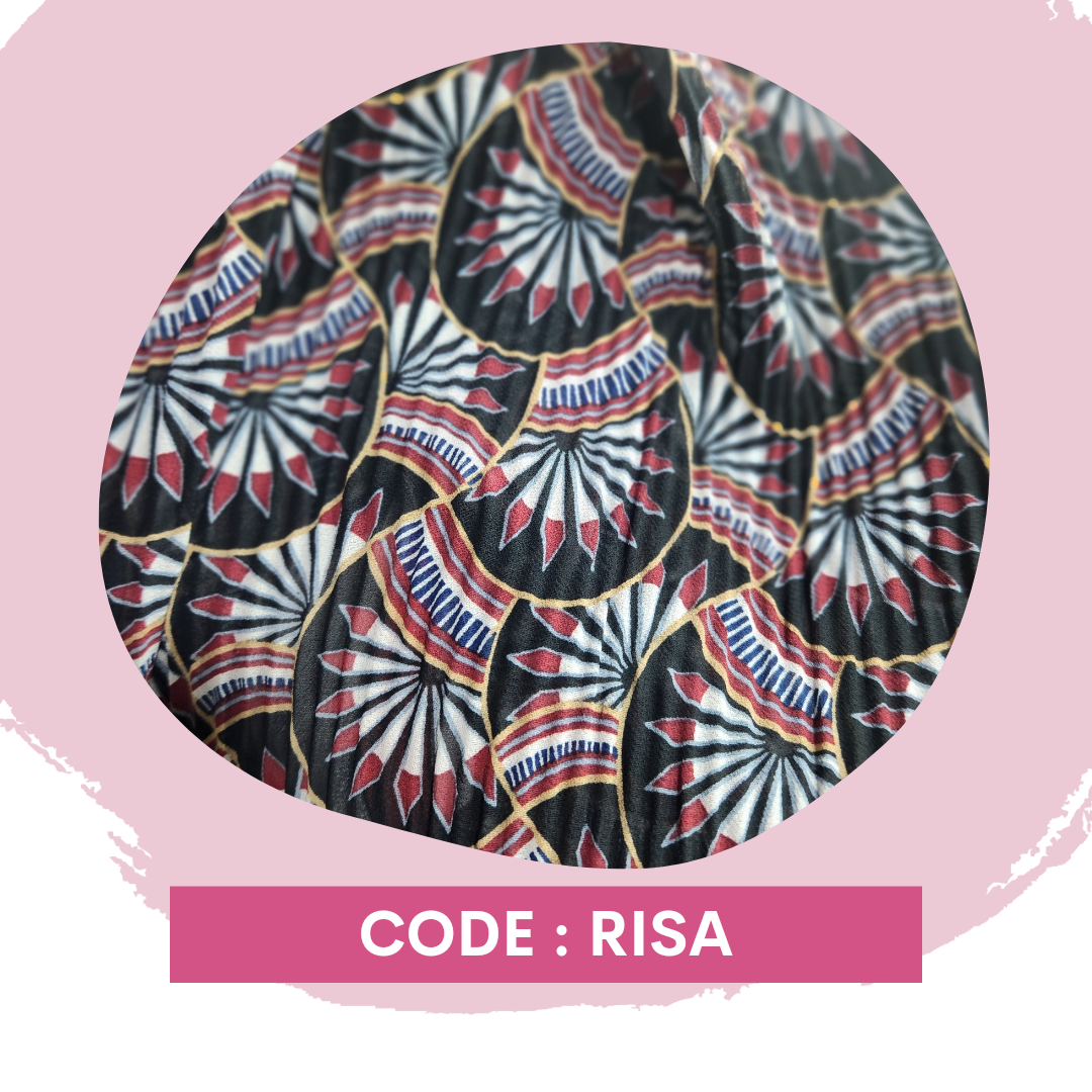 Pleated Chiffon Long Shawl