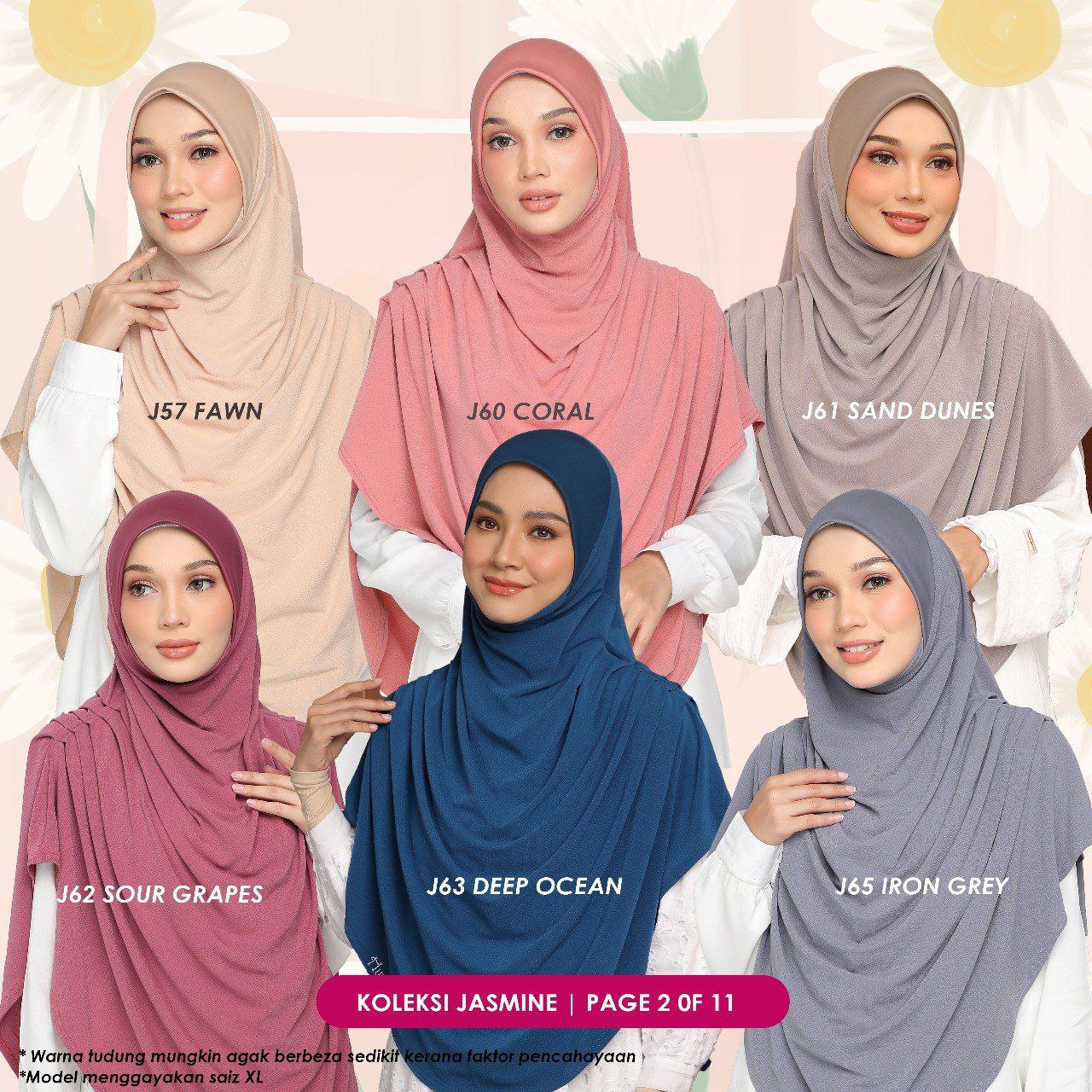 [PO] Tudung Labuh Jasmine Bahu Pleats (Adult)