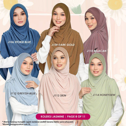 [PO] Tudung Labuh Jasmine Bahu Pleats (Adult)