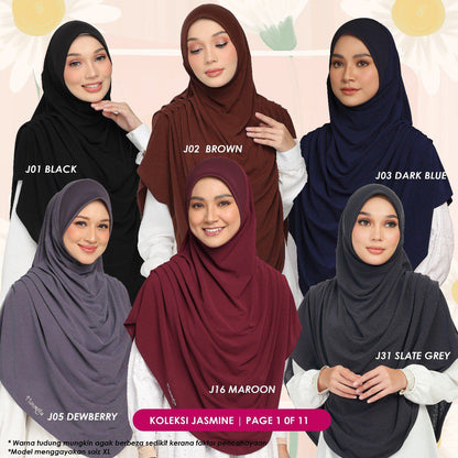 [PO] Tudung Labuh Jasmine Bahu Pleats (Adult)