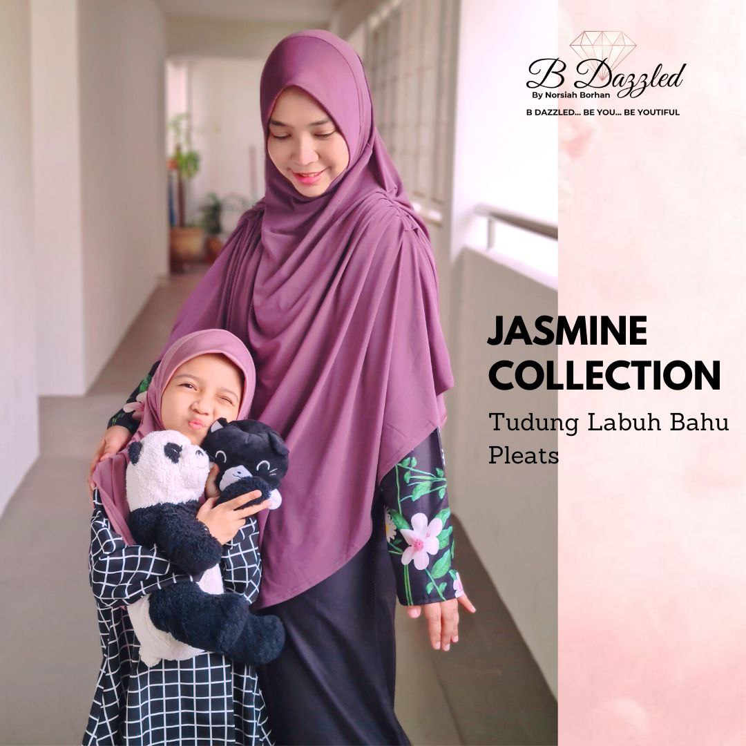 [PO] Tudung Labuh Jasmine Bahu Pleats (Kids)