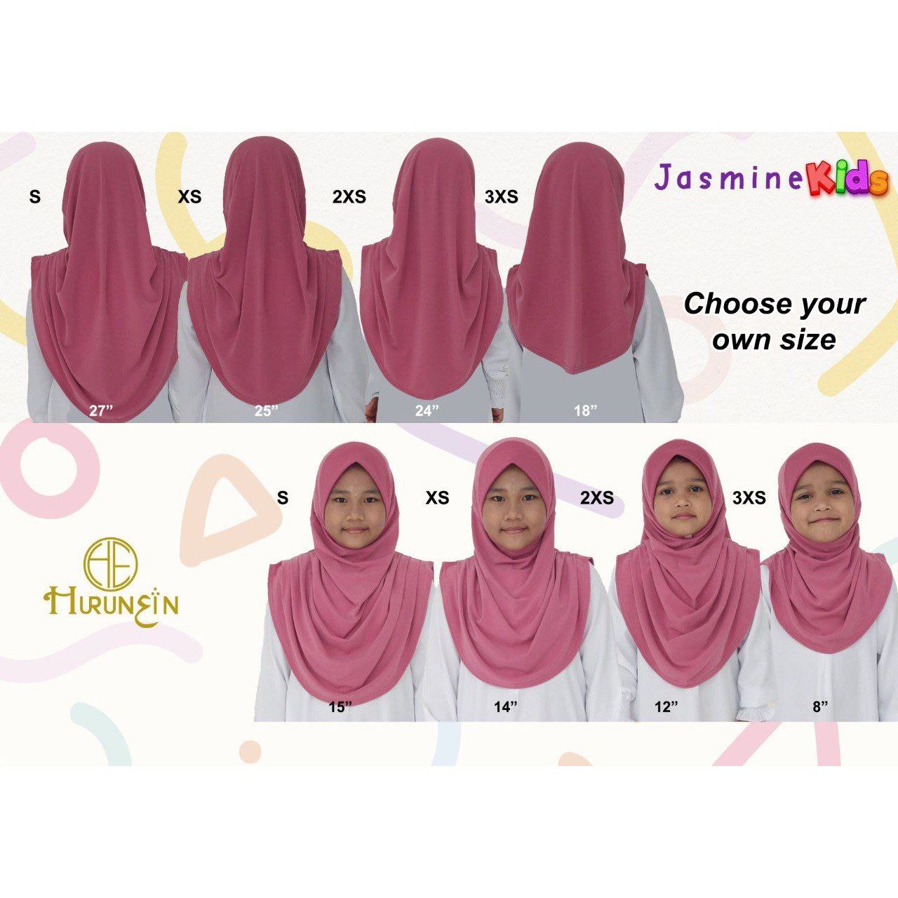 [PO] Tudung Labuh Jasmine Bahu Pleats (Kids)